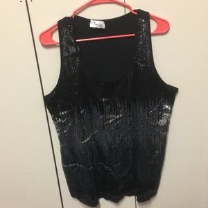 Sequined tank top